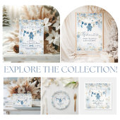 ブルーClosetlineコールドアウトサイド男の赤ちゃんシャワー サンキューカード