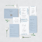 ダスティー結婚ブルーのテーブル番号 台座サイン