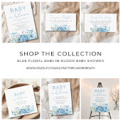 予算ベビーイン開花ボーイベビーシャワー招待状 チラシ