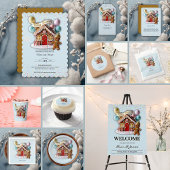 Gold Gingerbread House Baby Shower スタンダードカクテルナプキン