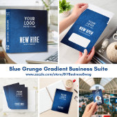 Now Hiring Banner QR Code Blue Grunge Gradient 横断幕