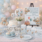 Blue Balloon Hedgehog Celebration 招待状