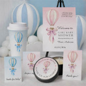 Hot Air Balloon Boy Baby Shower Books for Baby エンクロージャーカード