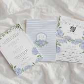 青あじさい縁どクレスト結婚ズ 招待状