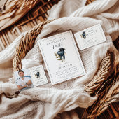 Blue Laurel Tooth Graduation Party 招待状