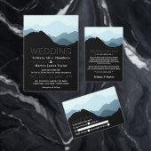 ブルーマウンテン素朴結婚レンジ スクエアペーパーコースター (この独立クリエイターのコレクションをカスタマイズ。)