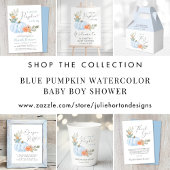 リトルカボチャ水カラー男の赤ちゃんカップルのシャワー 招待状