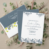 ブルーワイルドフラワーフローラボホ結婚ズ プレイスカード (この独立クリエイターのコレクションをカスタマイズ。テスト)