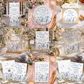 Bluebell Wildflowers QR Code Bridal Shower 招待状