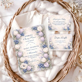 Blueberry Blossom Garden Baby Shower 招待状