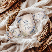 Blueberry Botanical Berry Theme 1st Birthday サンキューカード