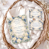 Blueberry Floral Wreath Diapper Raffle エンクロージャーカード