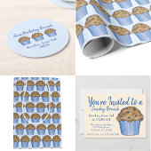 サンデーブレックファーストブランチパーティーブルーベリーマフィン サンキューカード