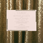 シンプルな ブッシュ ゴールド スクリプト ウェディング カクテル スタンダードカクテルナプキン