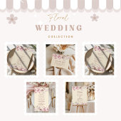 Blush Floral Garden Wedding 出欠カード