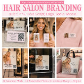 高級ヘアサロンブランドアイデンティティ スキニー名刺