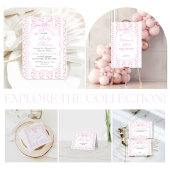 赤面ピンクボウフローラエレガントベビーシャワーブック エンクロージャーカード