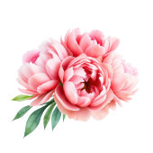 The BAR Elegant Gray Red Peony Minimalist アクリルサイン