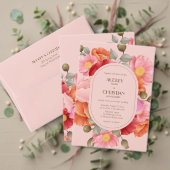 Blush Pink Watercolor Wedding Wine Label Set ワインラベル (この独立クリエイターのコレクションをカスタマイズ。テスト)
