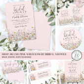 Wildflower Blush Pink Return Address ラベル