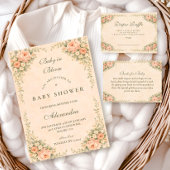 Blush Sage Floral Garden Diapper Raffle エンクロージャーカード