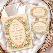 Blush Sage Rose Garden Diapper Raffle エンクロージャーカード