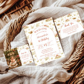 Blush Woodland Wild One Birthday サンキューカード