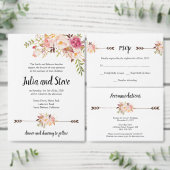 ボホエレガントウォーター色の花ボヘミアンフローラ プレイスカード (この独立クリエイターのコレクションをカスタマイズ。)