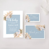 Boho Pampas Grass Booy Books forベビーカード エンクロージャーカード