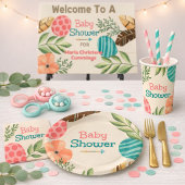 Botanical Baby Shower サンキューカード