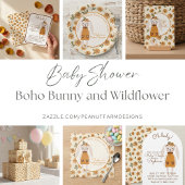 Rustic Sweet Rabbit Baby Shower Game エンクロージャーカード
