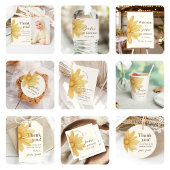 ボヘミアンイエローデイジーフローラ1st誕生日パーティー 招待状