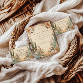 Boho Desert Cactus Bridal Shower スタンダードカクテルナプキン