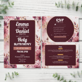 Boho Dreams Holy Matrimony Wedding Invitation 招待状 (この独立クリエイターのコレクションをカスタマイズ。)