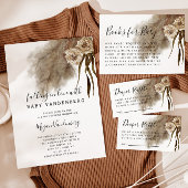 ボホパンパスグラス秋ベビーシャワー ペーパープレート