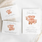 ボホフローラベビーガールシャワー招待状 招待状