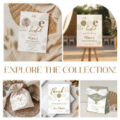 Blue Cloud Boho Time Capsule First Birthday ポスター