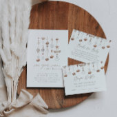 Bohoビーチシェルがベビーカードを希望 招待状