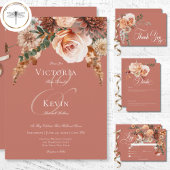 ボホピーチ&ラストフローララスト披露宴 エンクロージャーカード