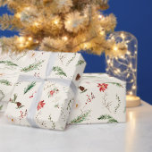 Bohoウィンターポインセチア松の緑の水色 マグネット (この独立クリエイターのコレクションをカスタマイズする。)