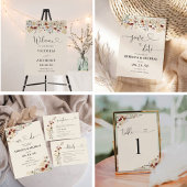 Boho小さなワイルドフラワーの赤ちゃんシャワーディスプレイ エンクロージャーカード