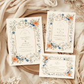 ボホヴィンテージフローラ結婚シダ 出欠カード