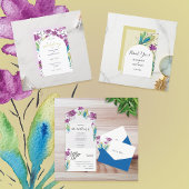 ボヘエレガントミアンフローラ水彩手色彩の鮮やか型 セーブザデート