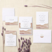 Boho水色抽象芸術ウェディング𝄅RSVPアドレス ラベル (この独立クリエイターのコレクションをカスタマイズ。)