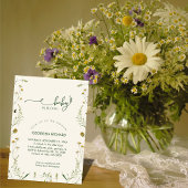 Boho Wildflower Baby in Bloom Baby Shower Welcome 台座サイン