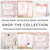 Boho Wildflower Baby in Bloom Complete Baby Shower 招待状