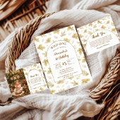 Boho Woodland Wild One Birthday 招待状