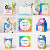 抽象芸術レインボーカスタムー卒業パーティーありがとう フェイバータグ