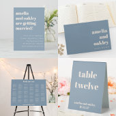 はっきりしたシンプルダスティブルーシンプルカスタムウェディングメニュー