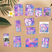 シックミニマルオパールストーン金ゴールドパーティーメニューテンプレート メニュー